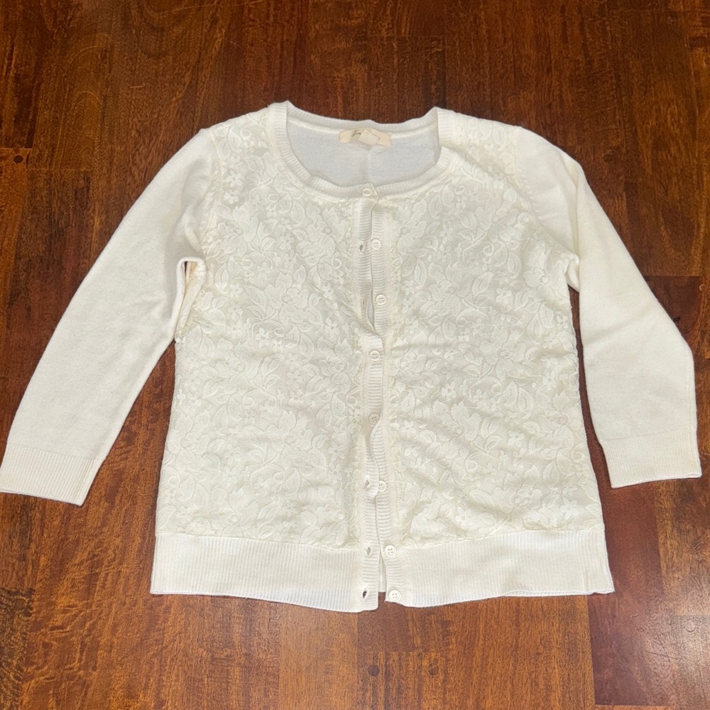 Forever 21 Creamish White Lace Women's Sweater